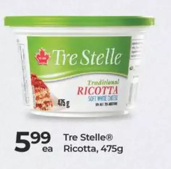 Fortinos Tre stelle ricotta offer