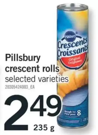 Fortinos Pillsbury crescent rolls offer