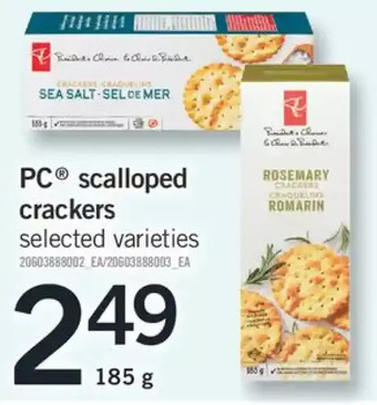 Fortinos Pc scalloped crackers offer