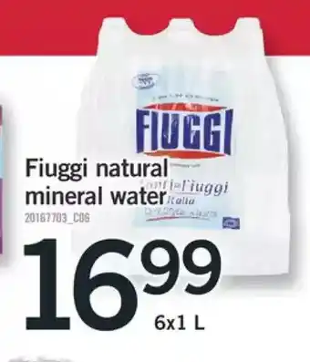 Fortinos Fiuggi natural mineral water offer