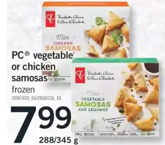 Fortinos Pc vegetable or chicken samosas offer