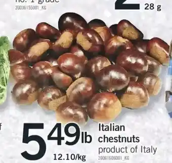 Fortinos Italian chestnuts offer