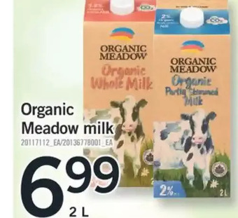 Fortinos Organic meadow milk offer