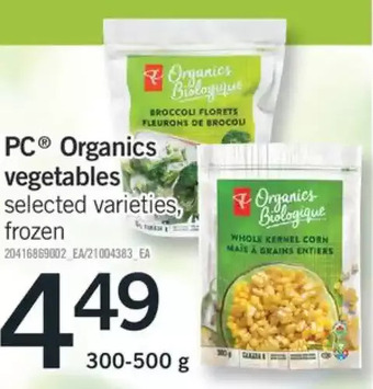 Fortinos Pc organics vegetables offer