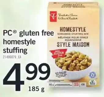Fortinos Pc gluten free homestyle stuffing offer