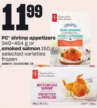 Zehrs Markets Pc shrimp appetizers or smoked salmon offer