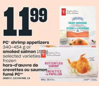 Valu-mart Pc shrimp appetizers or smoked salmon offer