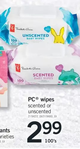 Fortinos Pc wipes offer