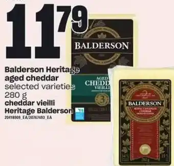 Independent Grocer Balderson heritage aged cheddar offer