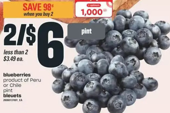 Valu-mart Blueberries offer
