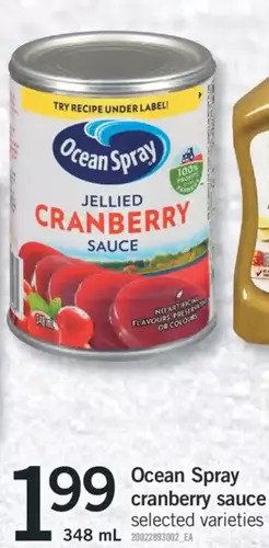 Fortinos Ocean spray cranberry sauce offer
