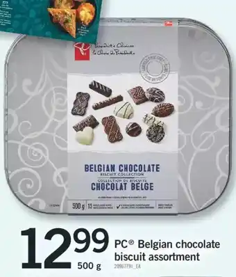 Fortinos Pc belgian chocolate biscuit assortment offer