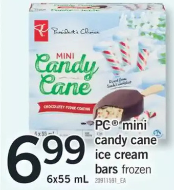 Fortinos Pc mini candy cane ice cream bars offer