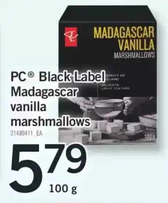 Fortinos Pc black label madagascar vanilla marshmallows offer