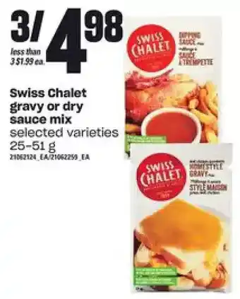 Independent Grocer Swiss chalet gravy or dry sauce mix offer
