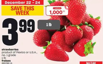 Independent Grocer Strawberries offer