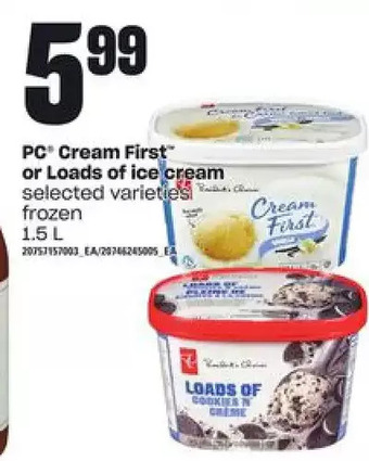 Independent Grocer Pc cream first or loads of ice cream offer
