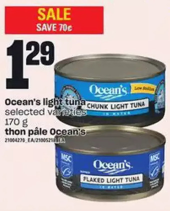 Independent Grocer Ocean's light tuna offer
