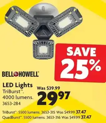 Home Hardware Led lights: triburst, 4000 lumens | triburst, 5500 lumens | quadburst offer