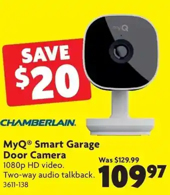 Home Hardware Myq smart garage door camera offer