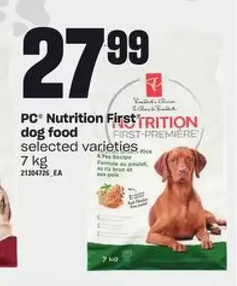Independent Grocer Pc nutrition first dog food offer