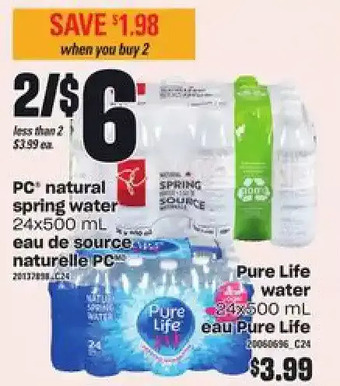 Independent Grocer Pc natural spring water offer