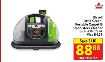 Walmart Bissell little green portable carpet & upholstery cleaner offer