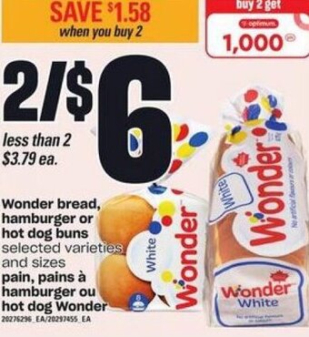 Independent Grocer Wonder Bread, Hamburger or Hot Dog Buns offer