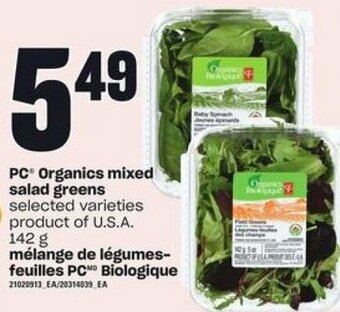 Independent Grocer PC Organics Mixed Salad Greens offer