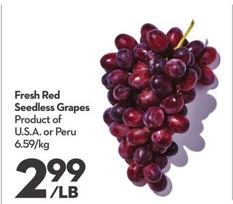 Longo's Fresh red seedless grapes offer