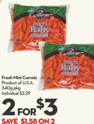 Longo's Fresh mini carrots offer