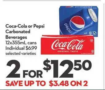 Longo's Coca-cola or pepsi carbonated beverages offer