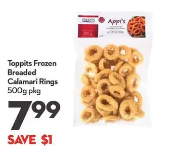 Longo's Toppits frozen breaded calamari rings offer