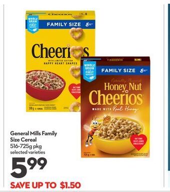 Longo's General mills family size cereal offer