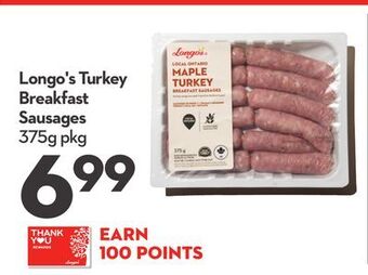 Longo's Longo's turkey breakfast sausages offer