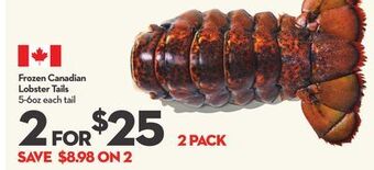 Longo's Frozen canadian lobster tails offer