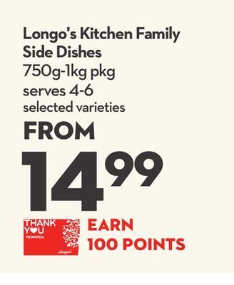 Longo's Longo's kitchen family side dishes offer