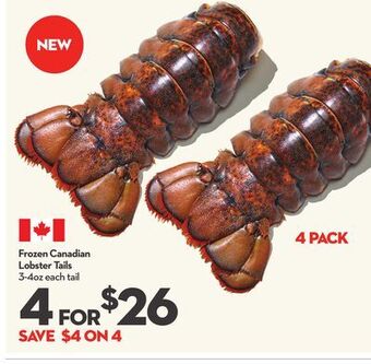 Longo's Frozen canadian lobster tails offer