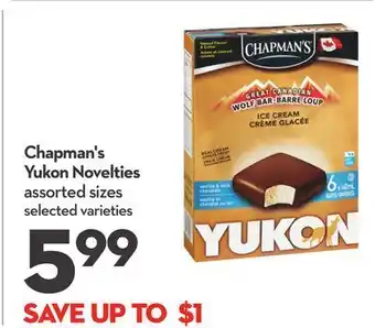 Longo's Chapman's yukon novelties offer