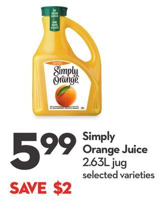 Longo's Simply orange juice offer