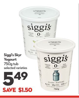 Longo's Siggi's skyr yogourt offer