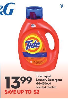 Longo's Tide liquid laundry detergent offer
