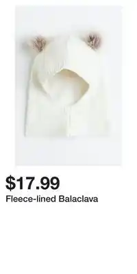 H&M Fleece-lined balaclava offer