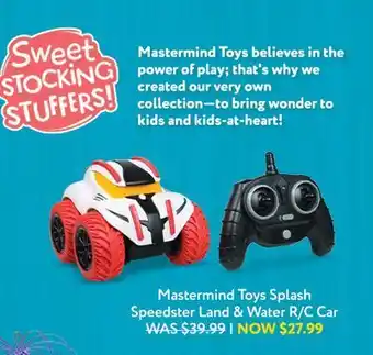 Mastermind toys splash speedster land & water r/c car