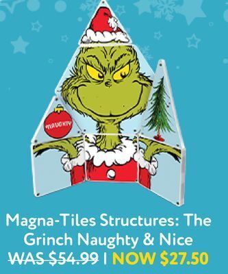 Mastermind Toys Magna-tiles structures: the grinch naughty & nice offer