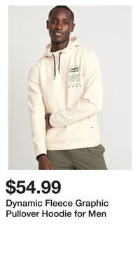 Old Navy Dynamic fleece graphic pullover hoodie for men offer