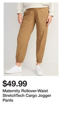 Old Navy Maternity rollover-waist stretchtech cargo jogger pants offer