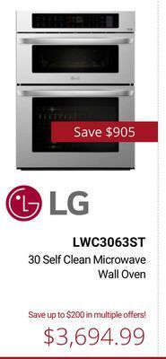 Canadian Appliance Source Lg 30 self clean microwave wall oven offer
