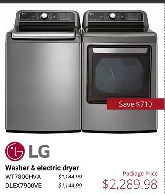Canadian Appliance Source Lg washer & electric dryer offer