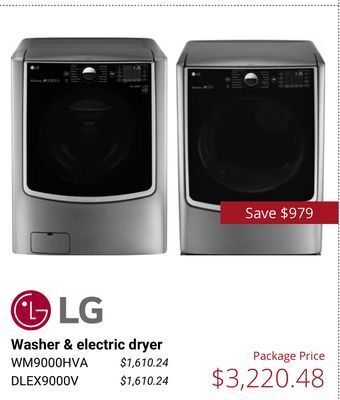 Canadian Appliance Source Lg washer & electric dryer offer